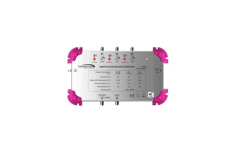 Central multibanda 5G, 3E UHF - VHFIII- VHFI/FM y una salida, 42/38/38dB, 115dBnV Central multibanda 5G, 3E UHF - VHFIII- VHFI/FM y una salida, 42/38/38dB, 115dBnV