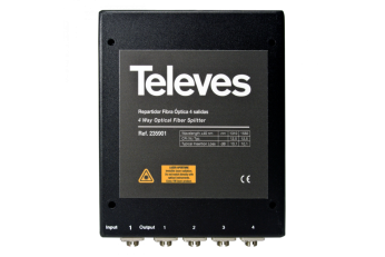 Distribuidor óptico 1 entrada y 4 salidas. Televés 235901