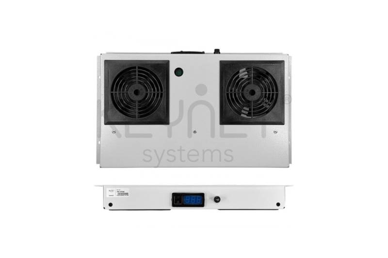 Conjunto 2 ventiladores fijación techo para armario rack termoaislado 19" tipo FRC-A Conjunto 2 ventiladores fijación techo para armario rack termoaislado 19" tipo FRC-A