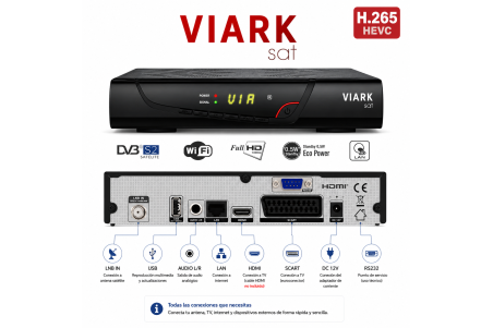 VIARK SAT HD - Decodificador Satélite Full HD