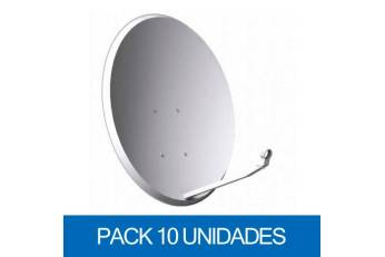 Antena parabólica de 60x54cms, 36,1dB, acero galvanizado. Emb. 10 antenas