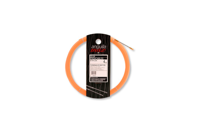 Guía pasa cables 22 metros y 4mm. Bi-Nylon Monofilamento. Color salmón Guía pasa cables 22 metros y 4mm. Bi-Nylon Monofilamento. Color salmón