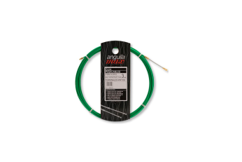 Guía pasa cables 12 metros y 3mm. Fibra de Vidrio + Nylon (reforzada). Color verde