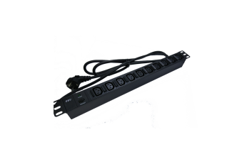 Regleta para Racks de 19", 16A, x10 IEC + fusible + indicador Luminoso