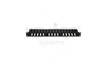 Organizador cables metálico 19" 1U con tapa