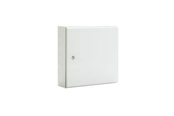 Registro secundario ICT2, IP55/IK08, 450x450x150mm, fondo madera, puerta con bisagras y llave